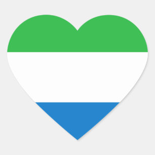 Sierra Leone Flag Hart Sticker