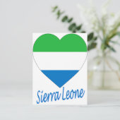 Sierra Leone Flag Heart Briefkaart (Staand voorkant)