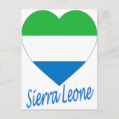 Sierra Leone Flag Heart Briefkaart (Voorkant)