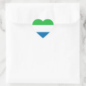 Sierra Leone Flag Heart Sticker (Tas)