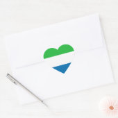 Sierra Leone Flag Heart Sticker (Envelop)