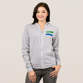 Sierra Leone Flag Hoodie (Voorkant volledig)
