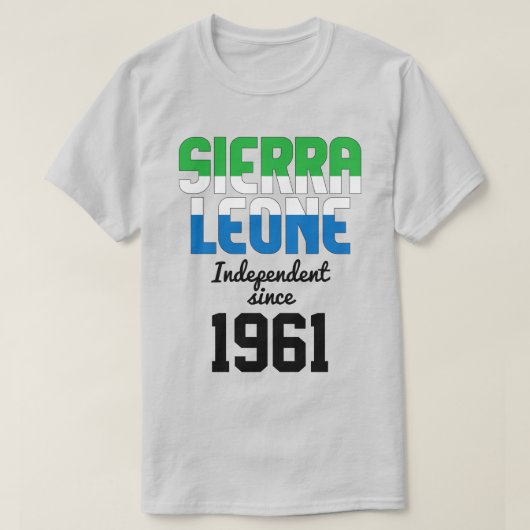 Sierra Leone Flag Independence Celebration T-shirt (Design voorkant)
