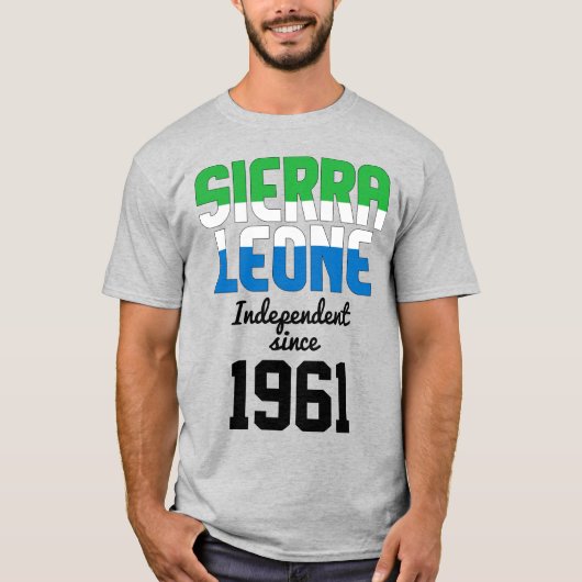 Sierra Leone Flag Independence Celebration T-shirt (Voorkant)
