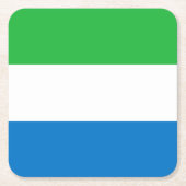 Sierra Leone Flag Kartonnen Onderzetters (Voorkant)