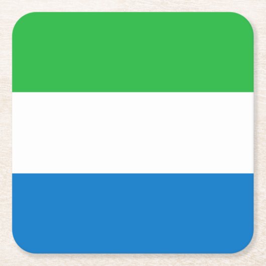 Sierra Leone Flag Kartonnen Onderzetters (Voorkant)