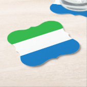 Sierra Leone Flag Kartonnen Onderzetters (Gekanteld)