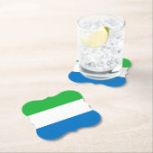 Sierra Leone Flag Kartonnen Onderzetters (Insitu)