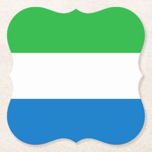 Sierra Leone Flag Kartonnen Onderzetters