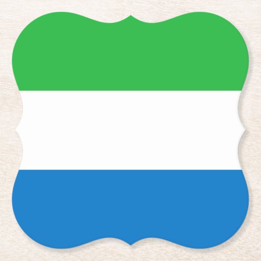 Sierra Leone Flag Kartonnen Onderzetters (Voorkant)