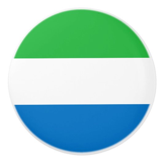 Sierra Leone Flag Keramische Knop (Voorkant)