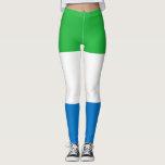 Sierra Leone Flag Leggings<br><div class="desc">Zoek "wowsmiley" voor meer producten zoals deze.</div>