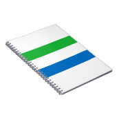 Sierra Leone Flag Notitieboek (Rechterzijde)