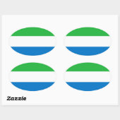 Sierra Leone Flag Oval Sticker (Vel)