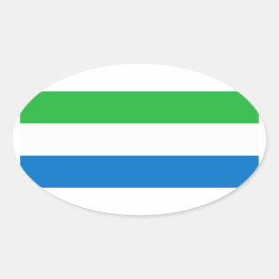 Sierra Leone Flag Oval Sticker