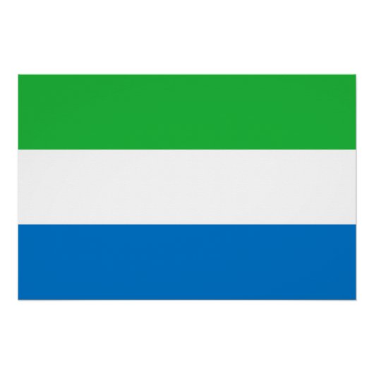 Sierra Leone Flag Perfect Poster (Voorkant)