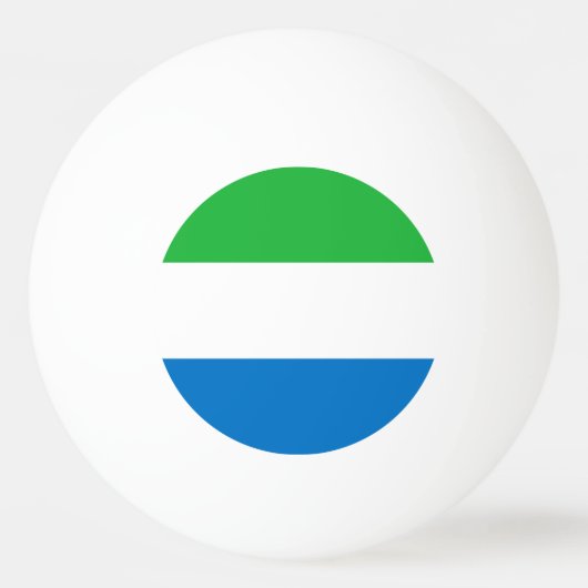 Sierra Leone Flag Pingpongbal (Voorkant)