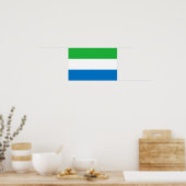 Sierra Leone Flag Poster (Keuken)
