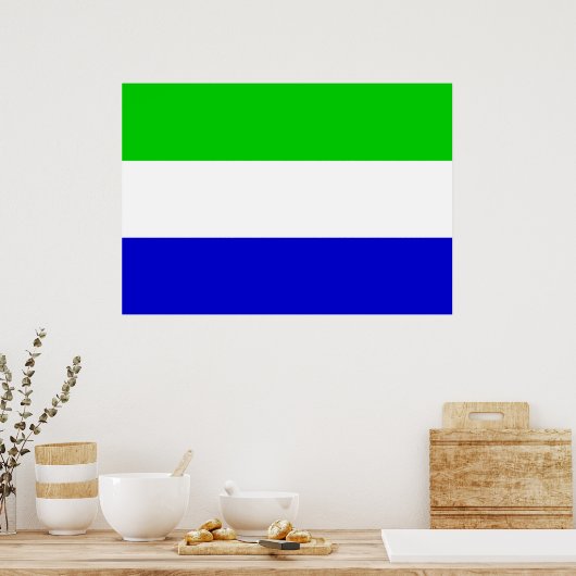 Sierra Leone Flag Poster (Keuken)