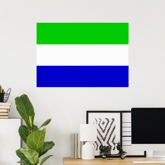 Sierra Leone Flag Poster (Thuiskantoor)
