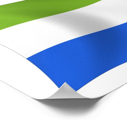 Sierra Leone Flag Poster Print (Hoek)