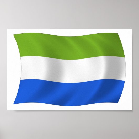 Sierra Leone Flag Poster Print (Voorkant)