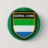 Sierra Leone Flag Ronde Button 5,7 Cm (Voorkant)