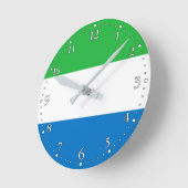 Sierra Leone Flag Ronde Klok (Hoek)
