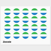 Sierra Leone Flag Ronde Sticker (Vel)