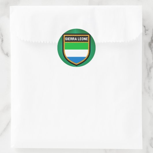 Sierra Leone Flag Ronde Sticker (Tas)