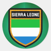 Sierra Leone Flag Ronde Sticker (Voorkant)