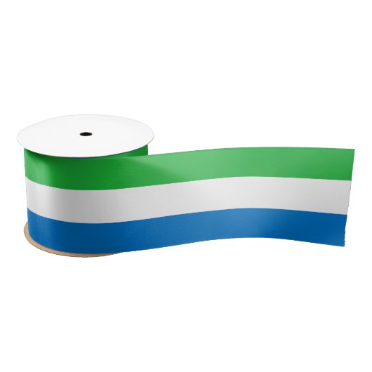 Sierra Leone Flag Satijnen Lint (Spoel)