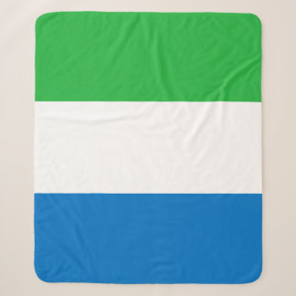 Sierra Leone Flag Sherpa Deken