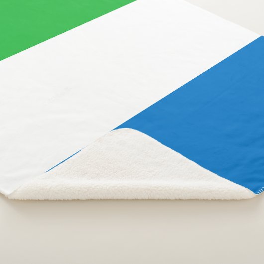 Sierra Leone Flag Sherpa Deken (3/4)