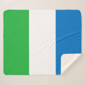 Sierra Leone Flag Sherpa Deken (Voorkant (horizontaal))