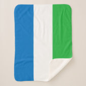 Sierra Leone Flag Sherpa Deken (Voorkant)