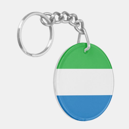 Sierra Leone Flag Sleutelhanger (Voorkant Links)