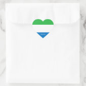 Sierra Leone Flag Splendid Patriotic Hart Sticker (Tas)