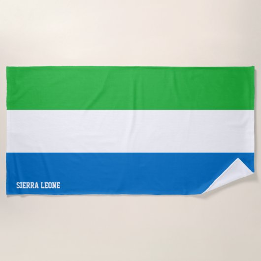 Sierra Leone Flag Splendid Patriotic Strandlaken (Voorkant)