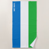 Sierra Leone Flag Splendid Patriotic Strandlaken (Voorkant)