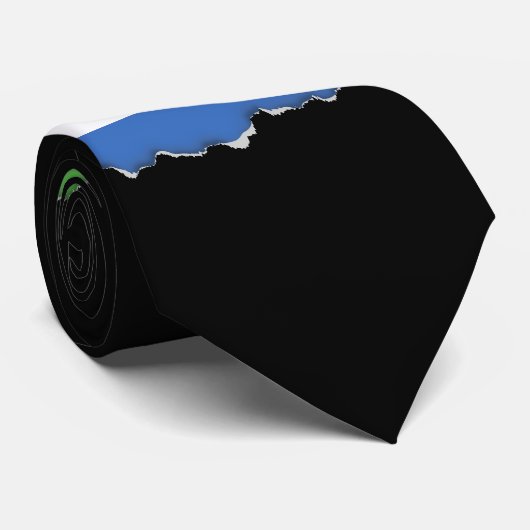 Sierra Leone Flag Stropdas (Opgerold)