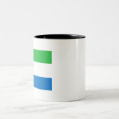 Sierra Leone Flag Tweekleurige Koffiemok (Center)