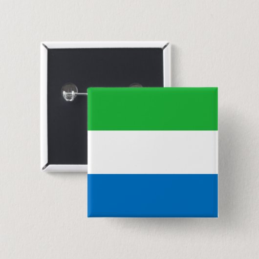 Sierra Leone Flag Vierkante Button 5,1 Cm (Voorkant /achterkant)