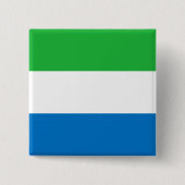 Sierra Leone Flag Vierkante Button 5,1 Cm (Voorkant)