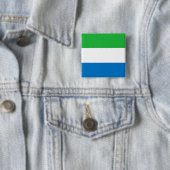 Sierra Leone Flag Vierkante Button 5,1 Cm (In situ)