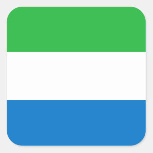 Sierra Leone Flag Vierkante Sticker
