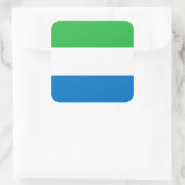 Sierra Leone Flag Vierkante Sticker (Tas)