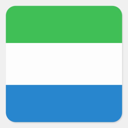 Sierra Leone Flag Vierkante Sticker (Voorkant)