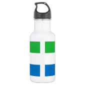 Sierra Leone Flag Waterfles (Achterkant)