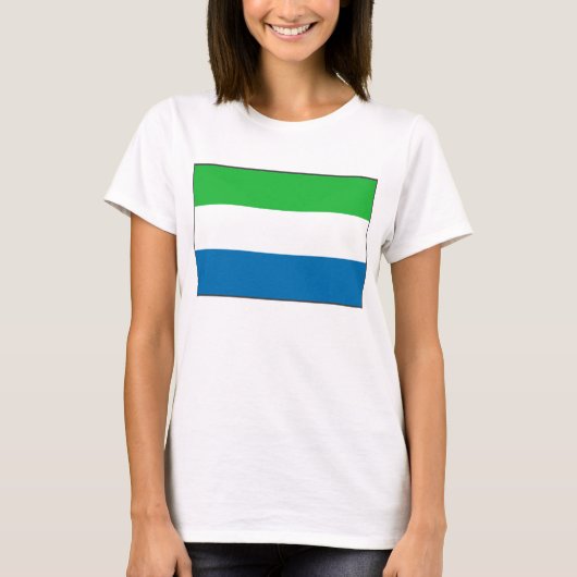 Sierra Leone Flag x Map T-Shirt (Voorkant)